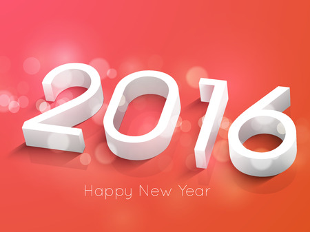 Happy new year 2016 Text Designのイラスト素材