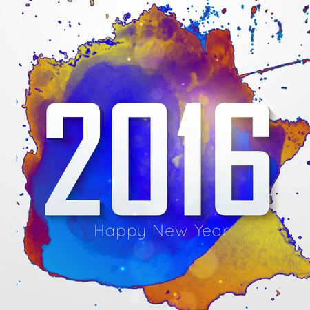 Happy new year 2016 Text Designのイラスト素材