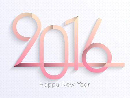 Happy new year 2016 Text Designのイラスト素材