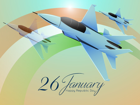 Indian Republic day concept with text 26 Januaryのイラスト素材