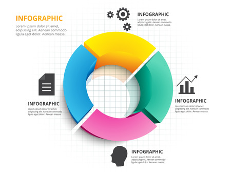 Creative infographics education pencil concept vector illustrationのイラスト素材