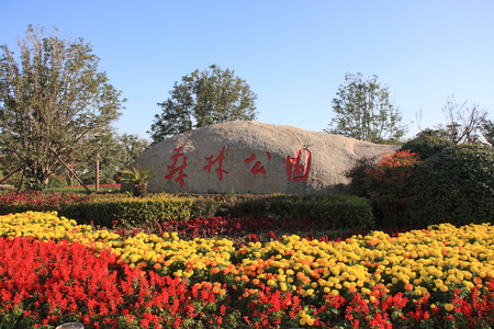 Huaian Forest Park nature landscape viewのeditorial素材