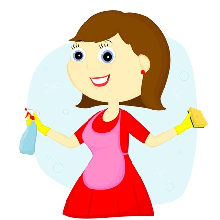 cleaning ladyのイラスト素材
