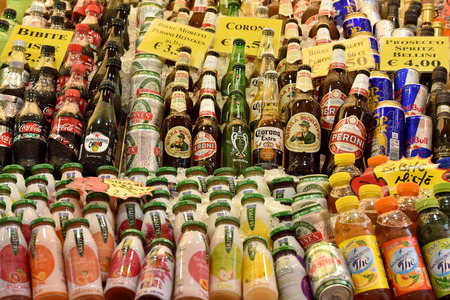 Italy Naples 06 July 2018. Sale of soft drinks.のeditorial素材