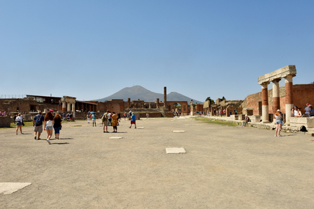Pompeii Italy. 07/02/2018. Sights of Italy. Ruined city of Pompeii.のeditorial素材