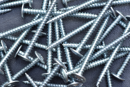 Production of screws. Construction fixture. Steel products.の写真素材