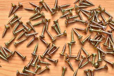 Production of screws. Construction fixture. Steel products.の写真素材