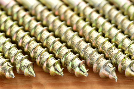 Production of screws. Construction fixture. Steel products.の写真素材