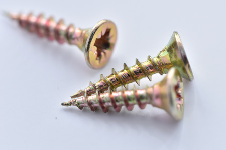 Production of screws. Construction fixture. Steel products.の写真素材