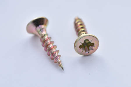 Production of screws. Construction fixture. Steel products.の写真素材