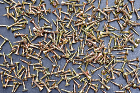 Production of screws. Construction fixture. Steel products.の写真素材