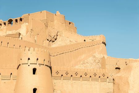View of Arg-e Bam - Bam Citadel, near city of Kerman, rebuilt after earthquake, Iranの写真素材