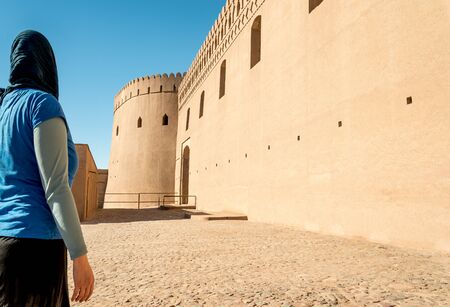 View of Arg-e Bam - Bam Citadel, near city of Kerman, rebuilt after earthquake, Iranの写真素材