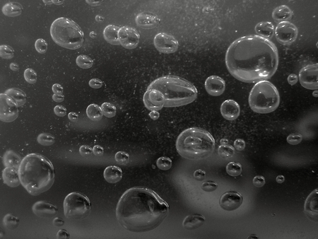 grey transparent bubblesの写真素材