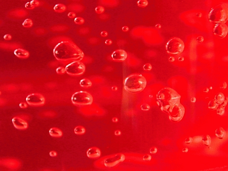 red transparent bubblesの写真素材