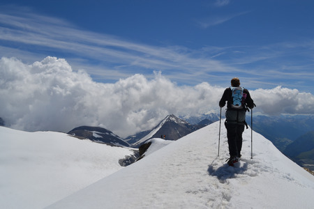 Austrian mountains - Glacier Pasterze - Gross Glockner - tourist