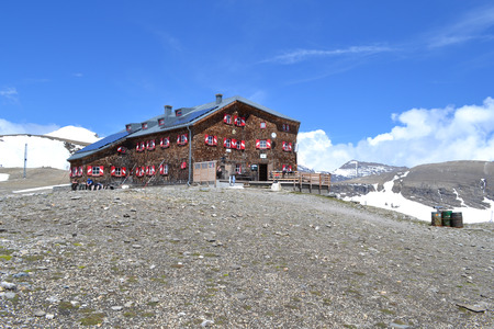 Austrian mountains - Glacier Pasterze - Gross Glockner - touristの写真素材