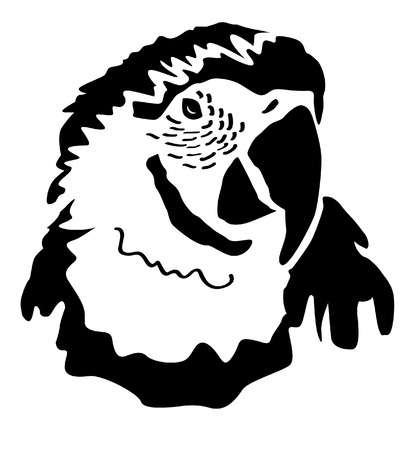 Head ARA - Parrot Psittaciformesのイラスト素材