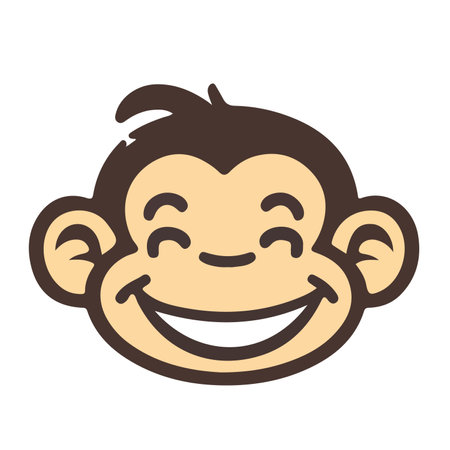 Monkey Face Emotion Icon Vector Illustration For Personal And Commercial Use... Clean Look Trendy Icon...のイラスト素材
