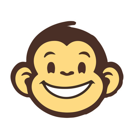 Monkey Face Emotion Icon Sign Icon Vector Illustration For Personal And Commercial Use... Clean Look Trendy Icon.のイラスト素材