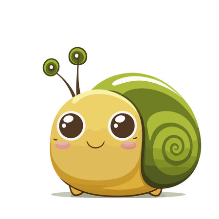 Cute cartoon snail isolated on white background. Vector illustration for your designのイラスト素材