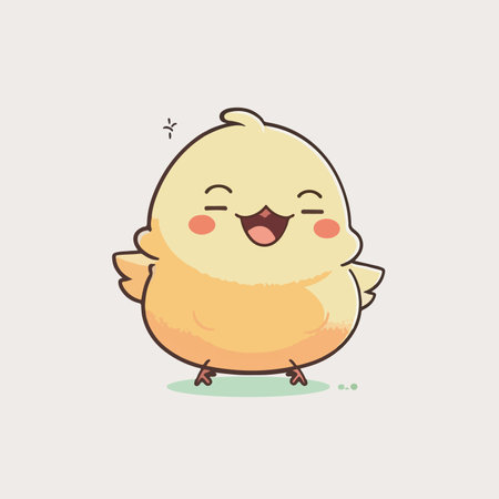 Cute little chicken. Vector illustration in a flat cartoon style.のイラスト素材