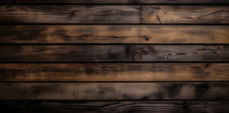 Old wood texture background, wood planks. Grunge wood wall pattern. Generative AI.の素材