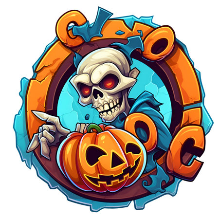 Zombie amazing halloween letter decoration separated on white backgroundの素材