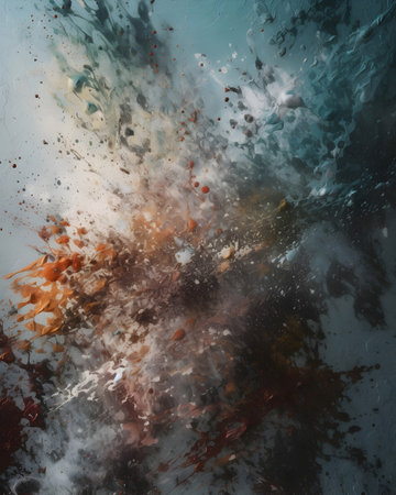 abstract watercolor background with splashes and spots of different colorsの素材