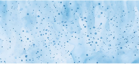 Blue watercolor background with splashes and blotsの素材