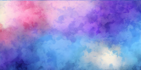 Watercolor abstract background with blue, pink and purple colors.の素材