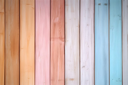 Colorful wood texture background. Abstract background of wooden planks.の素材