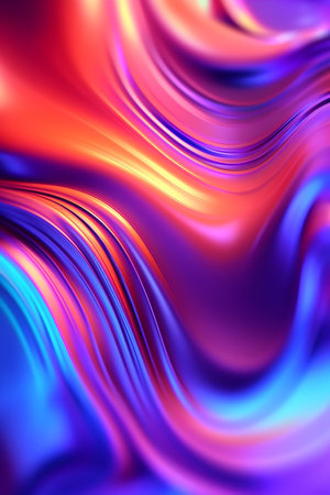 abstract background with smooth lines in blue, red and purple colorsの素材