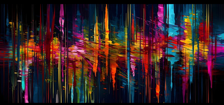 Abstract colorful background with grunge brushstrokes.の素材