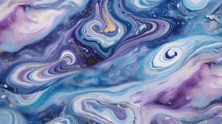 Marble abstract acrylic background. Marbling artwork texture. Agate ripple pattern. gold powder.の素材