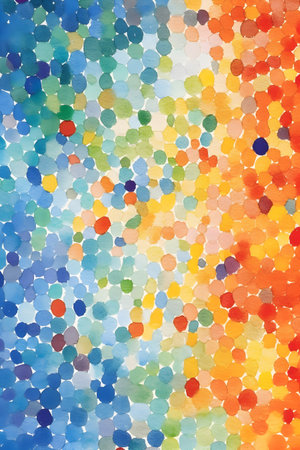 Abstract watercolor background. Hand-drawn illustration. Colorful spots.の素材