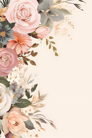 floral background with space for text or imageの素材