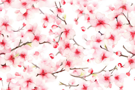 cherry blossom spring background. cherry blossom vector illustration.の素材