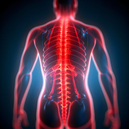 Human Skeleton with Rib Cage Bone Anatomy For Medical Concept 3D Illustrationの素材
