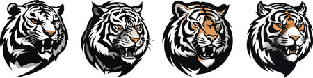 Tiger.Tiger.Vector illustration ready for vinyl cutting.のイラスト素材