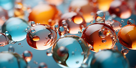 Abstract background of water drops. 3d rendering, 3d illustration.の素材