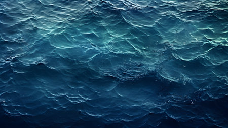 Blue sea water surface with waves and ripples. Abstract background.の素材