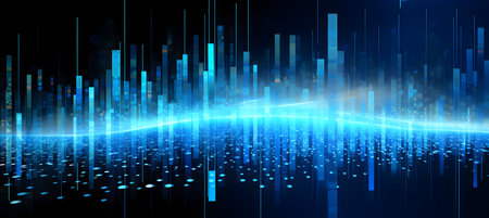 Abstract technology background. Big data visualization. Graphic concept for your designの素材
