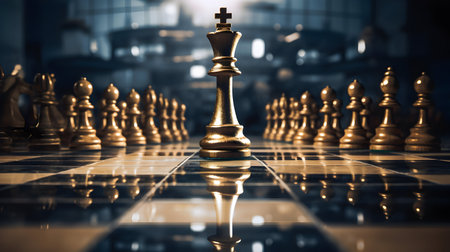 Chess board game concept of business ideas and competition and strategy ideas concepの素材