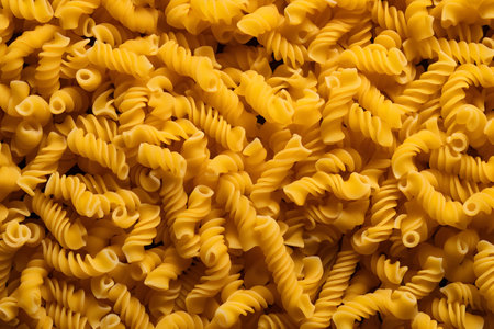 close up of a pile of italian fusilli pasta backgroundの素材