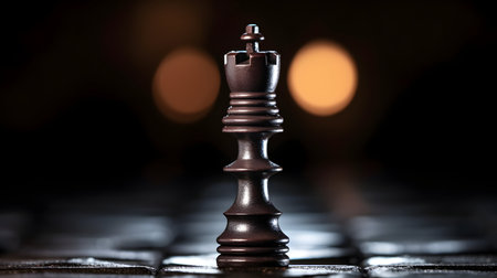Chess photographed on a chessboard with a shallow depth of fieldの素材