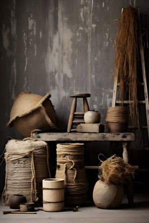 Vintage kitchen utensils, still life in rustic styleの素材