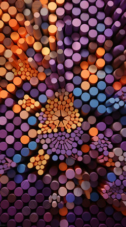 Colorful crayons as background, close-up view.の素材