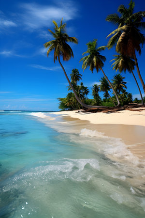 Tropical beach at Seychelles, Praslinの素材