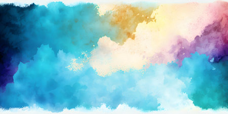 Abstract watercolor background. Digital art painting. Vector Illustration.の素材